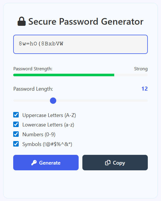 Secure Password Generator